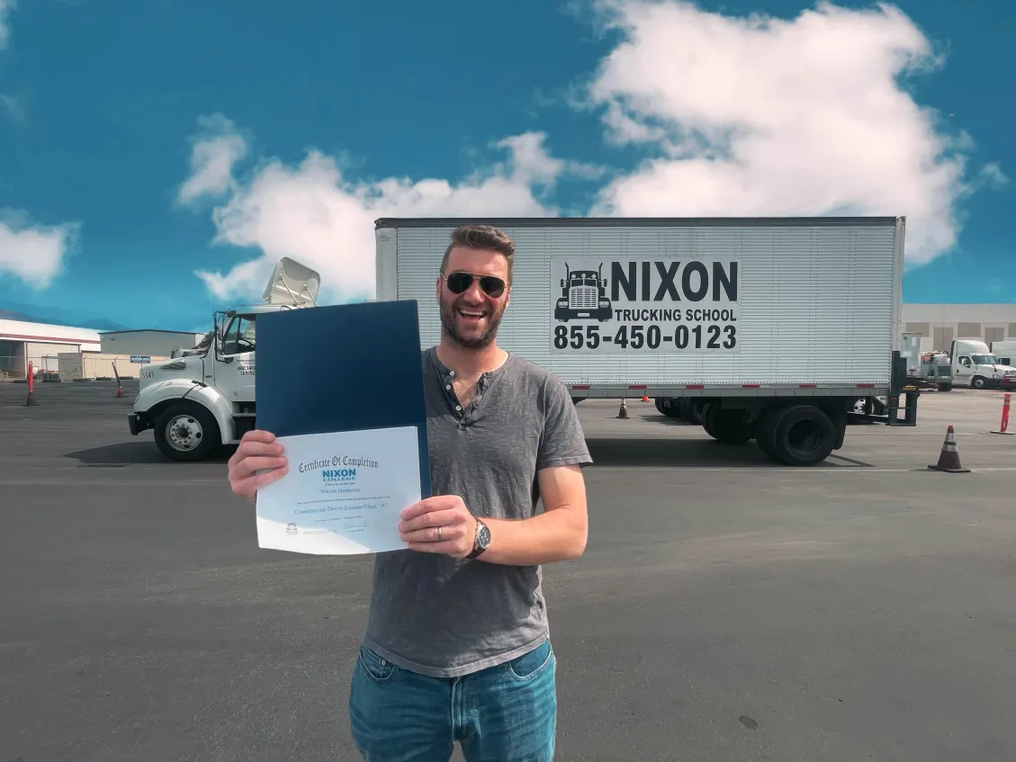 CDL training at Nixon Trucking School in Pomona CA