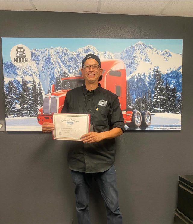Nixon Trucking School graduate