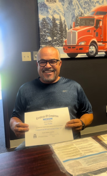 Nixon Trucking School graduate